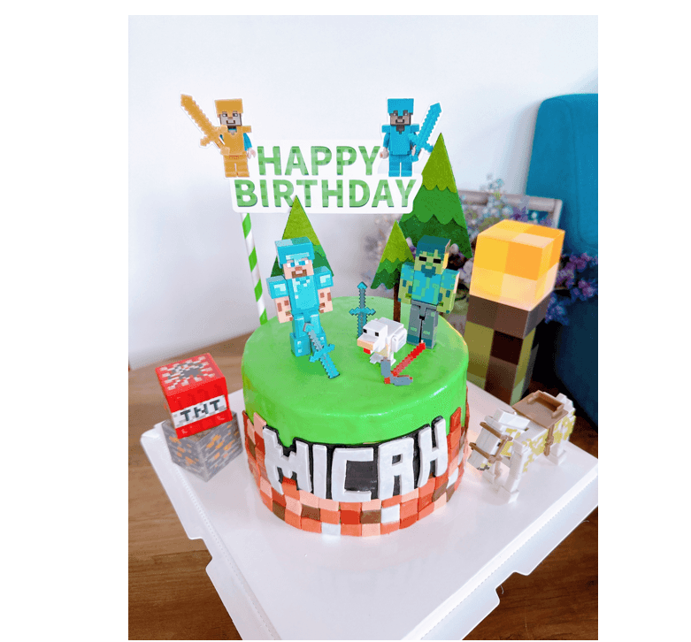 Minecraft Cake (6/8" - $150/200)