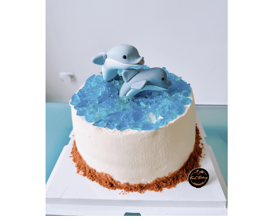 Dolphin Cake (6/8" - $120/180)