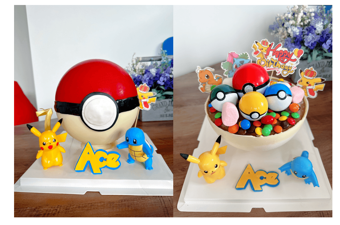 Poke Ball Smash Cake (6/8" - $140/180)