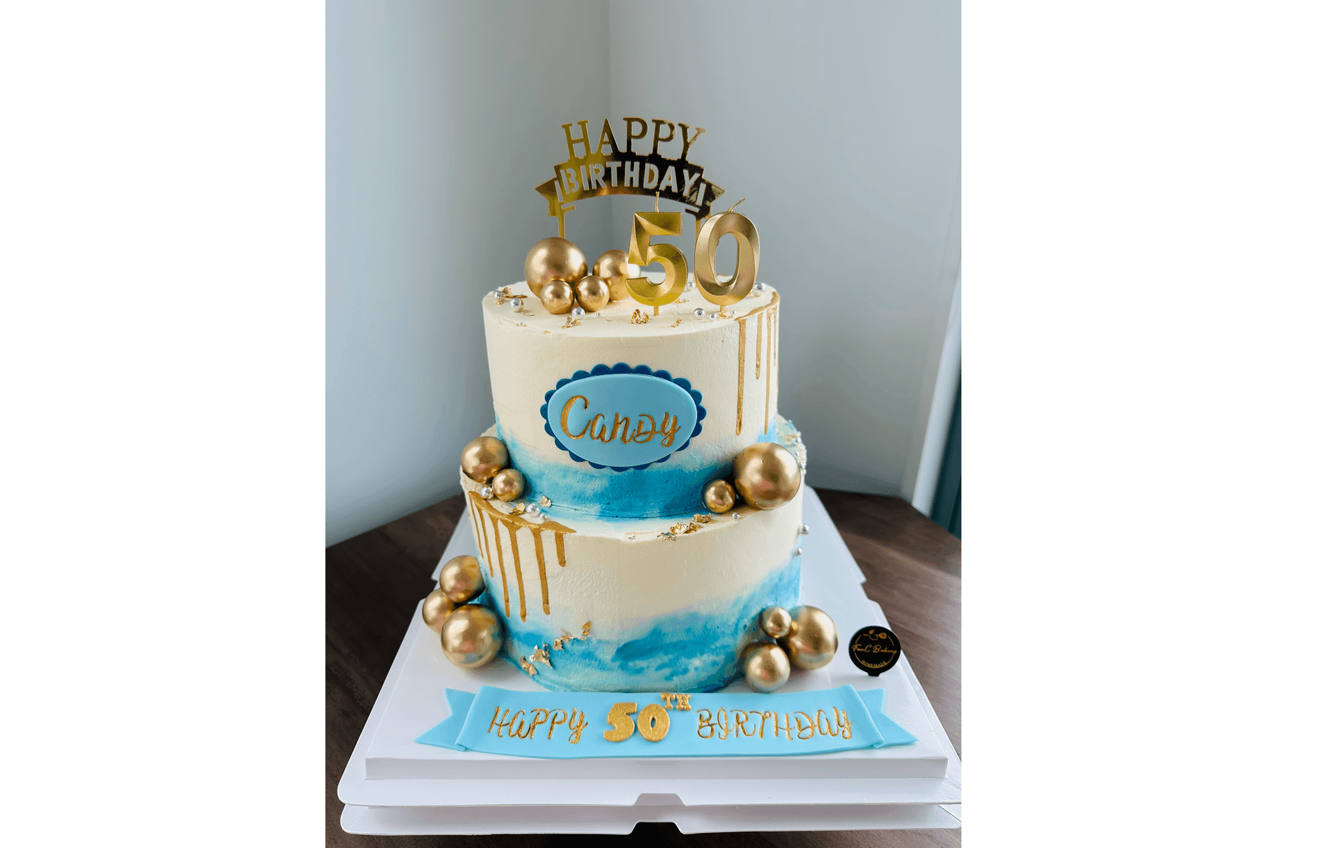 Double Tier Big Birthday Cake